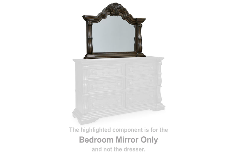 Tampa Furniture Outlet Lutz - Ashley Furniture - Maylee Bedroom - Bedroom Mirror / Dark Brown - B947-36