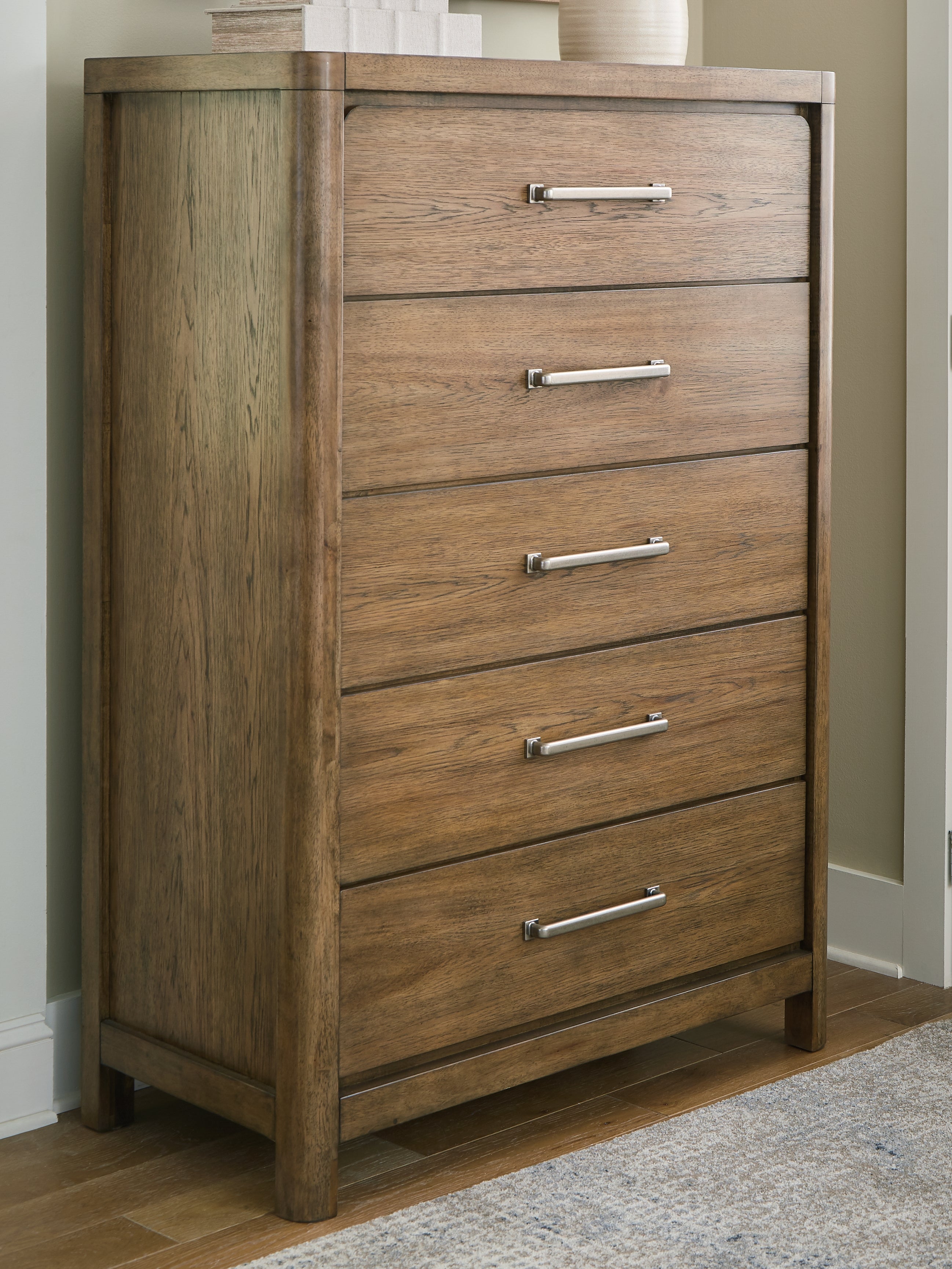 Tampa Furniture Outlet Lutz - Ashley Furniture - Cabalynn Bedroom - Five Drawer Chest / Light Brown - B974-46