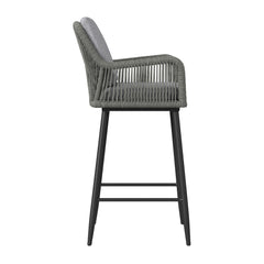 Bayhill Barstool with Grey Fabric in Black (2 Per Carton)