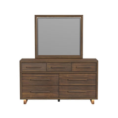 Brisbane Dresser and Mirror Set with LED in Brown