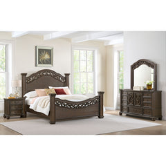 Brunswick 2-Drawer Nightstand with USB in Mahogany