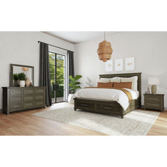Canterbury 2-Drawer Nightstand with USB in Grey