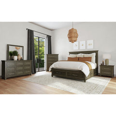 Canterbury 2-Drawer Nightstand with USB in Grey – SKU B-13030-3-NS | Elements