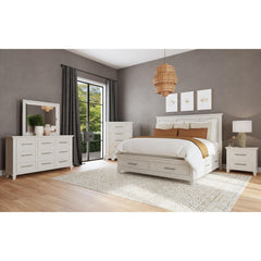 Canterbury King Storage Bed in Ivory – SKU B-13030-7-KSB | Elements