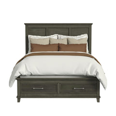 Canterbury Queen Storage Bed in Grey