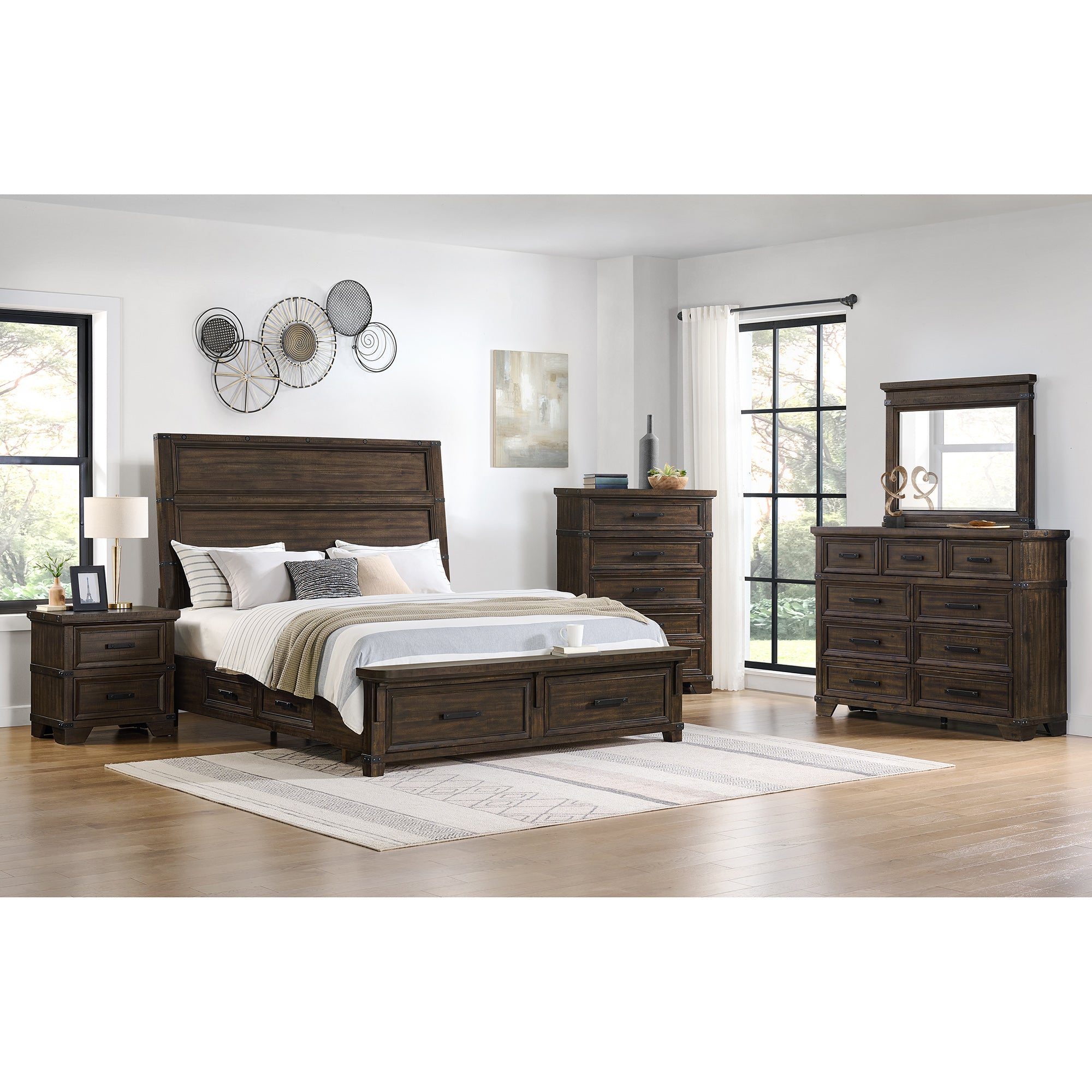 Colorado City Queen Storage Bed in Charcoal – SKU B-13010-8-QSB | Elements