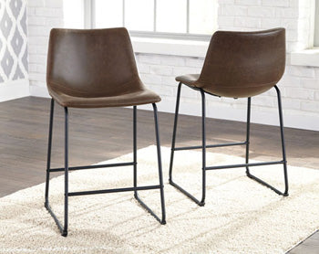 Tampa Furniture Outlet Lutz - Ashley Furniture - Centiar Dining Room - Counter Height Bar Stool (Set of 2) / Brown - D372-124X2