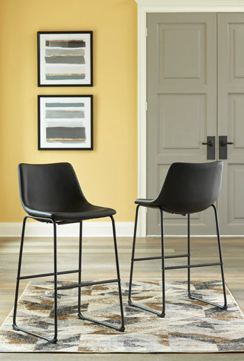 Tampa Furniture Outlet Lutz - Ashley Furniture - Centiar Dining Room - Pub Height Bar Stool (Set of 2) / Black - D372-630X2