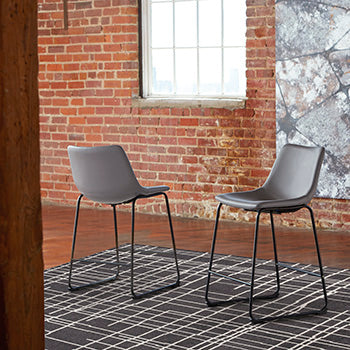 Tampa Furniture Outlet Lutz - Ashley Furniture - Centiar Dining Room - Counter Height Bar Stool (Set of 2) / Gray - D372-824X2