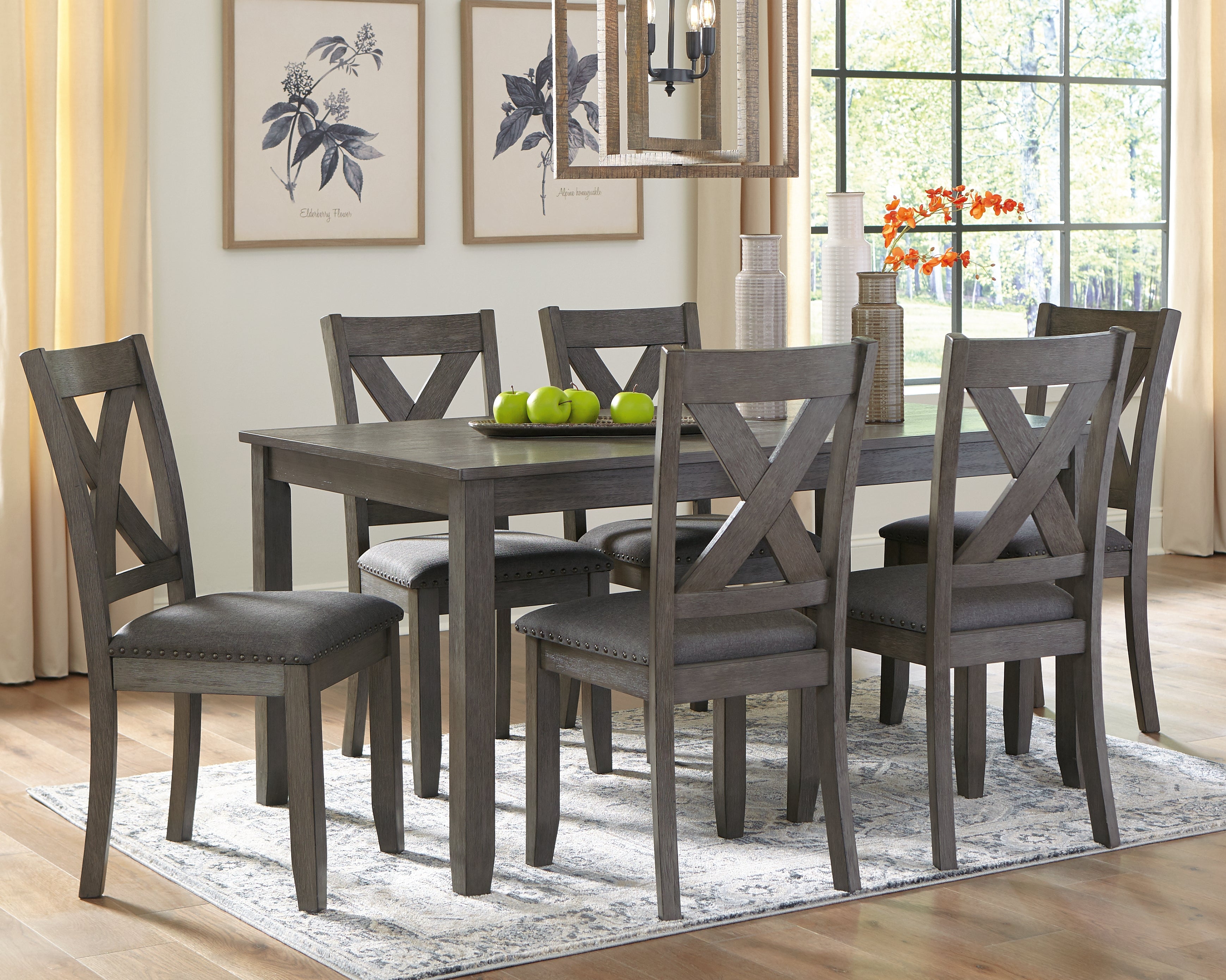 Tampa Furniture Outlet Lutz - Ashley Furniture - Caitbrook Dining Room - RECT DRM Table Set (7/CN) / Gray - D388-425
