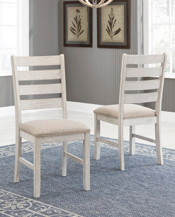 Tampa Furniture Outlet Lutz - Ashley Furniture - Skempton Dining Room - Dining Chair (Set of 2) / White/Light Brown - D394-01X2
