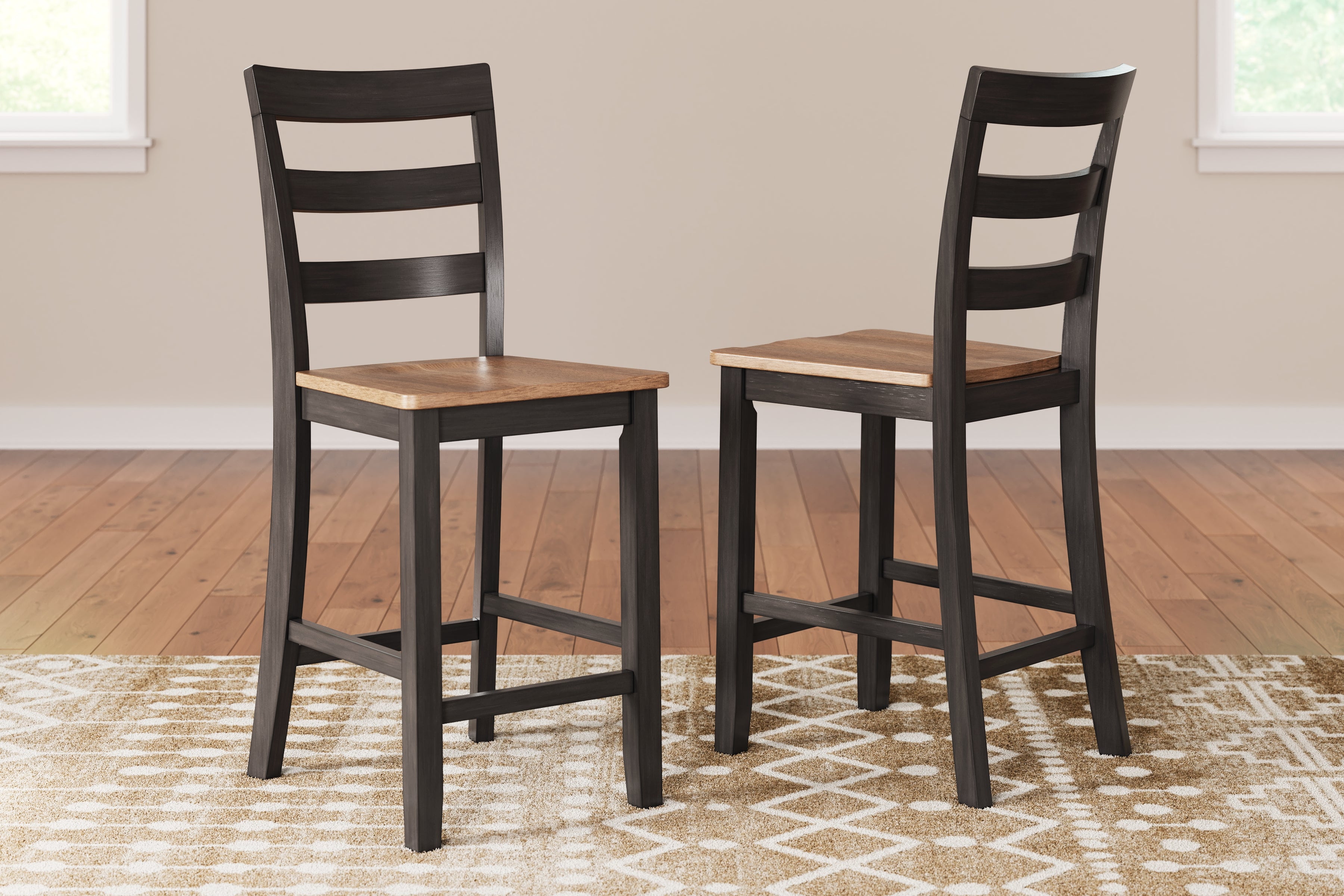 Tampa Furniture Outlet Lutz - Ashley Furniture - Gesthaven Dining Room - Counter Height Barstool (Set of 2) / Natural/Brown - D396-124X2