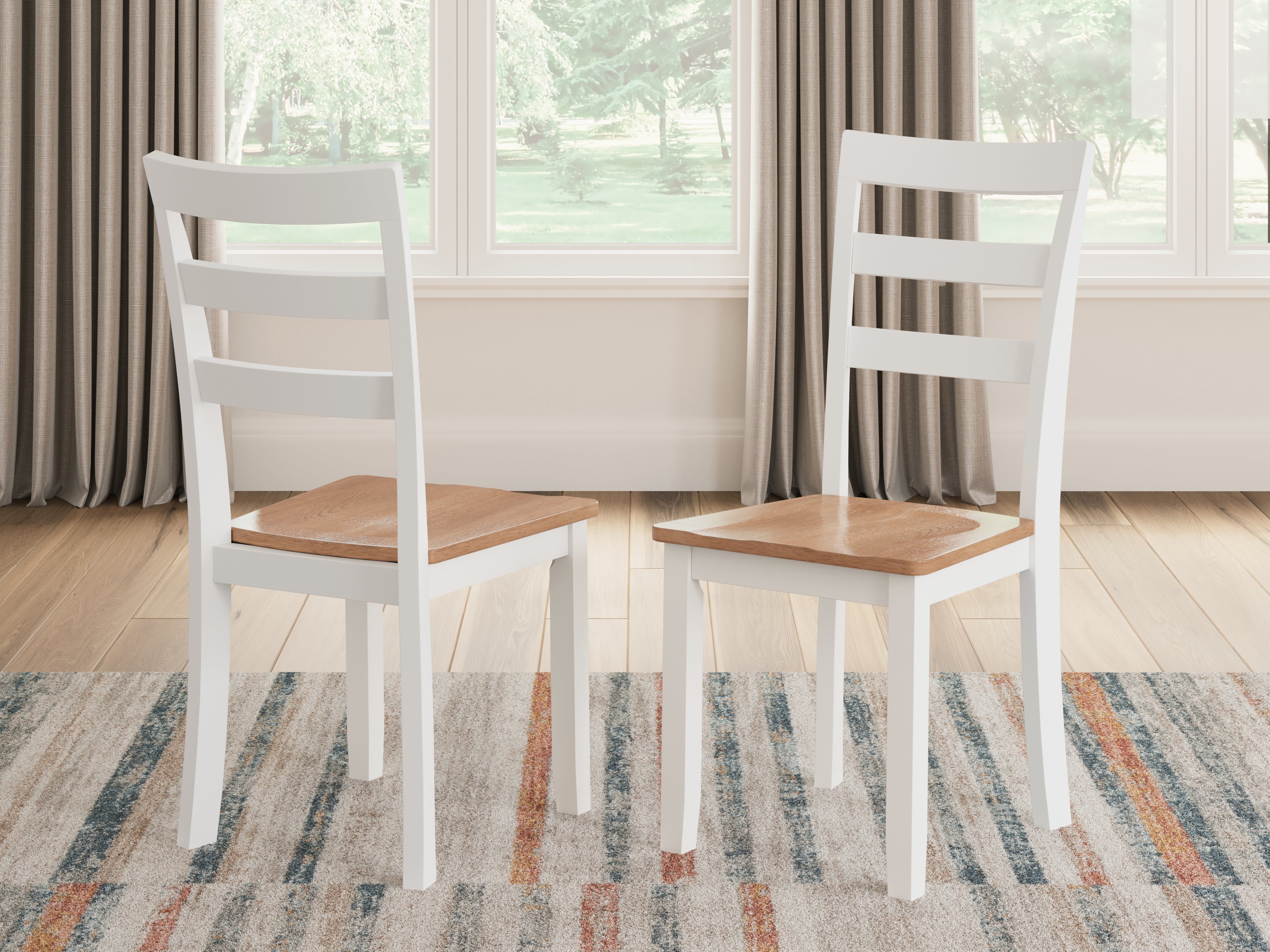 Tampa Furniture Outlet Lutz - Ashley Furniture - Gesthaven Dining Room - Dining Chair (Set of 2) / Natural/White - D398-01X2