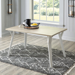 Tampa Furniture Outlet Lutz - Ashley Furniture - Grannen Dining Room - Rectangular Dining Room Table / White/Natural - D407-25