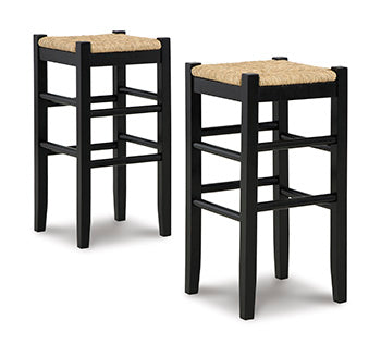 Tampa Furniture Outlet Lutz - Ashley Furniture - Mirimyn Dining Room - Bar Height Bar Stool (Set of 2) / Black - D508-130X2