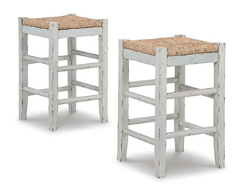 Tampa Furniture Outlet Lutz - Ashley Furniture - Mirimyn Dining Room - Counter Height Bar Stool (Set of 2) / White - D508-224X2