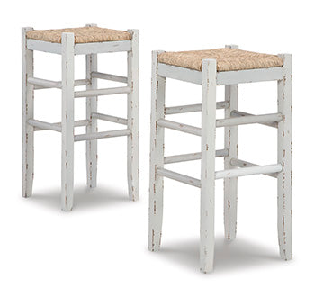 Tampa Furniture Outlet Lutz - Ashley Furniture - Mirimyn Dining Room - Bar Height Bar Stool (Set of 2) / White - D508-230X2