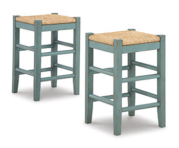 Tampa Furniture Outlet Lutz - Ashley Furniture - Mirimyn Dining Room - Counter Height Bar Stool (Set of 2) / Teal - D508-324X2
