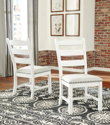 Tampa Furniture Outlet Lutz - Ashley Furniture - Valebeck Dining Room - Dining Chair (Set of 2) / Beige/White - D546-01X2