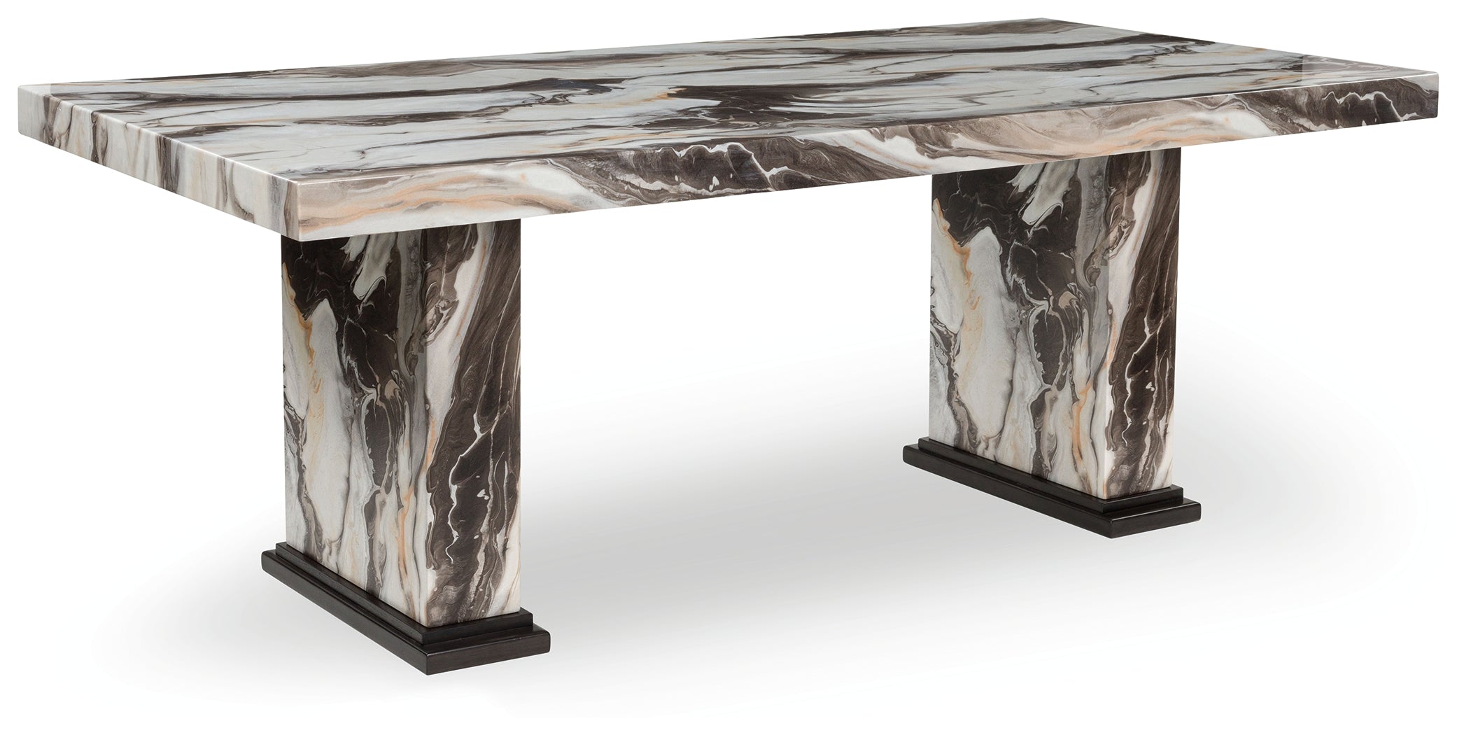 Tampa Furniture Outlet Lutz - Ashley Furniture - Jeshina Dining Room - Square DRM Counter Table / Dark Brown/Beige - PCD581-13
