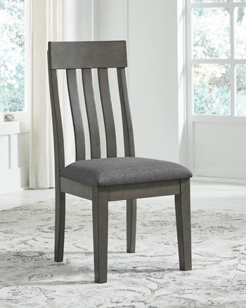 Tampa Furniture Outlet Lutz - Ashley Furniture - Hallanden Dining Room - Dining Chair (Set of 2) / Two-tone Gray - D589-01X2