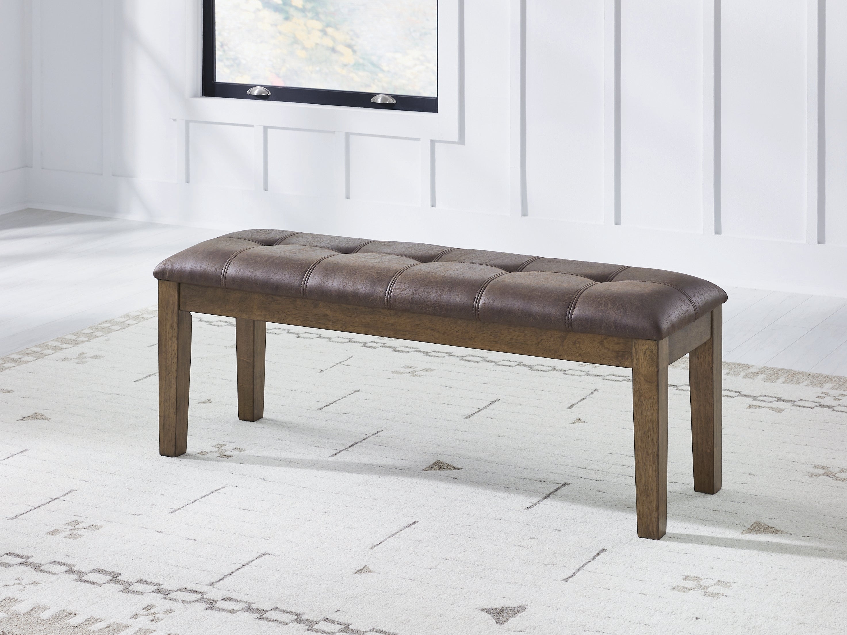 Tampa Furniture Outlet Lutz - Ashley Furniture - Urbinforte Dining Room - Large UPH Dining Room Bench / Light Brown / 50"W x 16"D x 19"H - PCD592-00