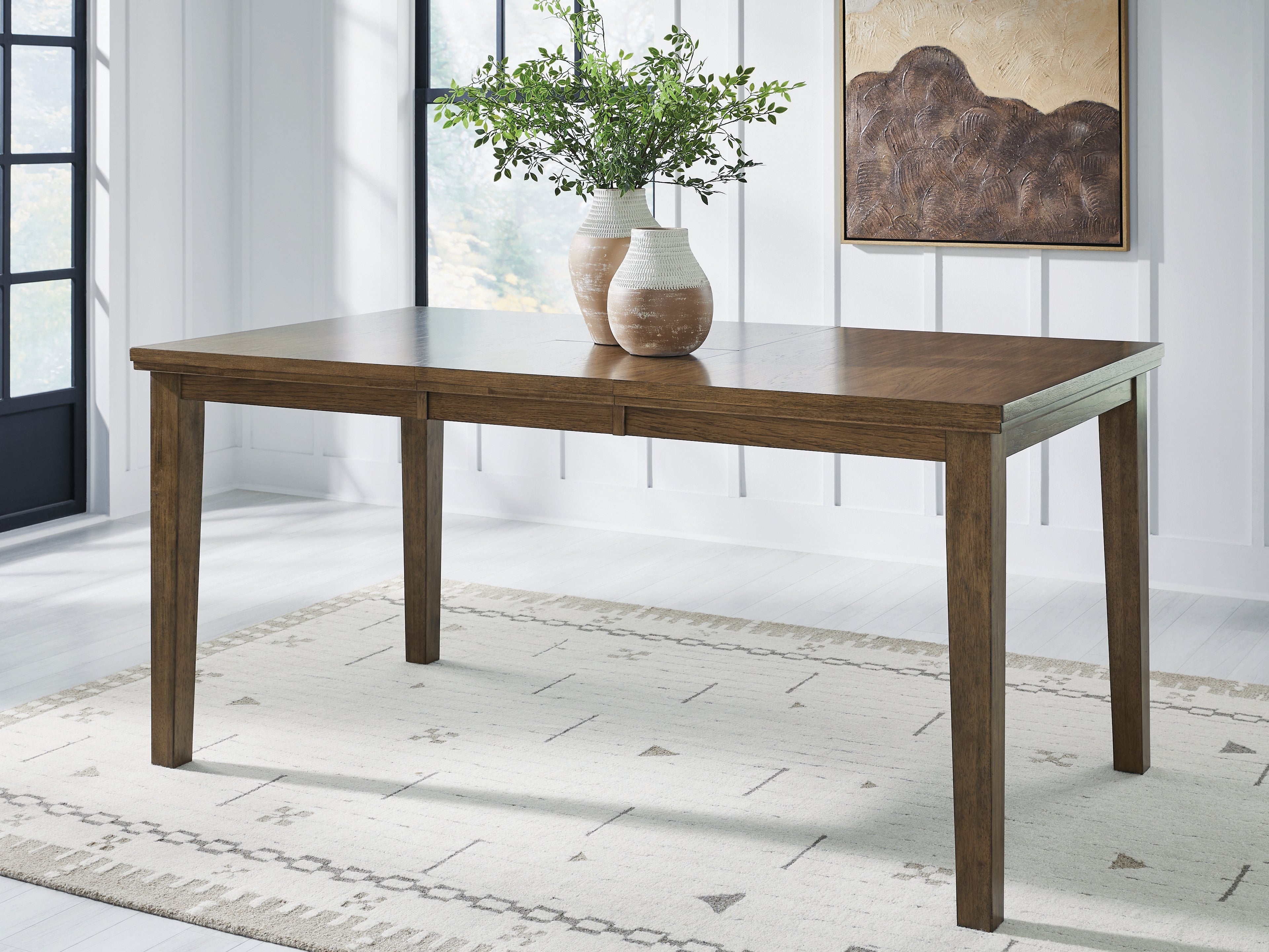 Tampa Furniture Outlet Lutz - Ashley Furniture - Urbinforte Dining Room - DRM Counter Butterfly EXT TBL / Light Brown / 79"W x 42"D x 36"H - PCD592-32