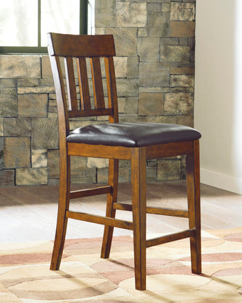 Tampa Furniture Outlet Lutz - Ashley Furniture - Ralene Dining Room - Counter Height Bar Stool (Set of 2) / Medium Brown - D594-124X2