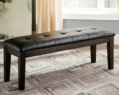Tampa Furniture Outlet Lutz - Ashley Furniture - Haddigan Dining Bench - Large UPH Dining Room Bench / Dark Brown / 50"W x 16"D x 19"H - D596-00