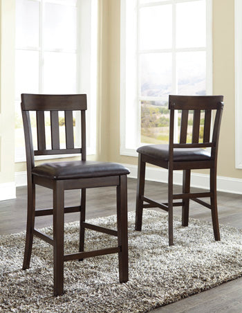 Tampa Furniture Outlet Lutz - Ashley Furniture - Haddigan Dining Room - Counter Height Bar Stool (Set of 2) / Dark Brown - D596-124X2