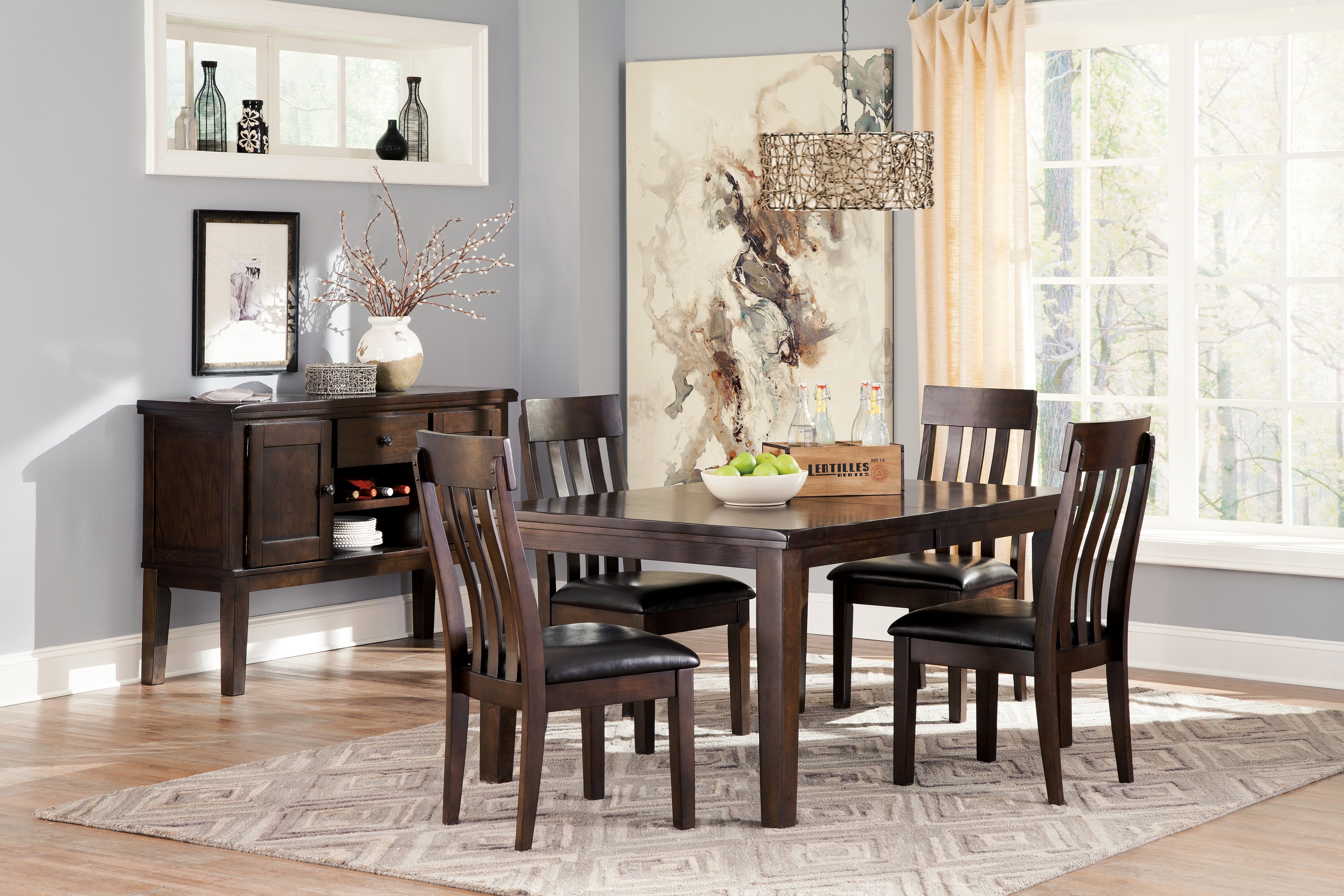 Tampa Furniture Outlet Lutz - Ashley Furniture - Haddigan Dining Room - RECT Dining Room EXT Table / Dark Brown - D596-35