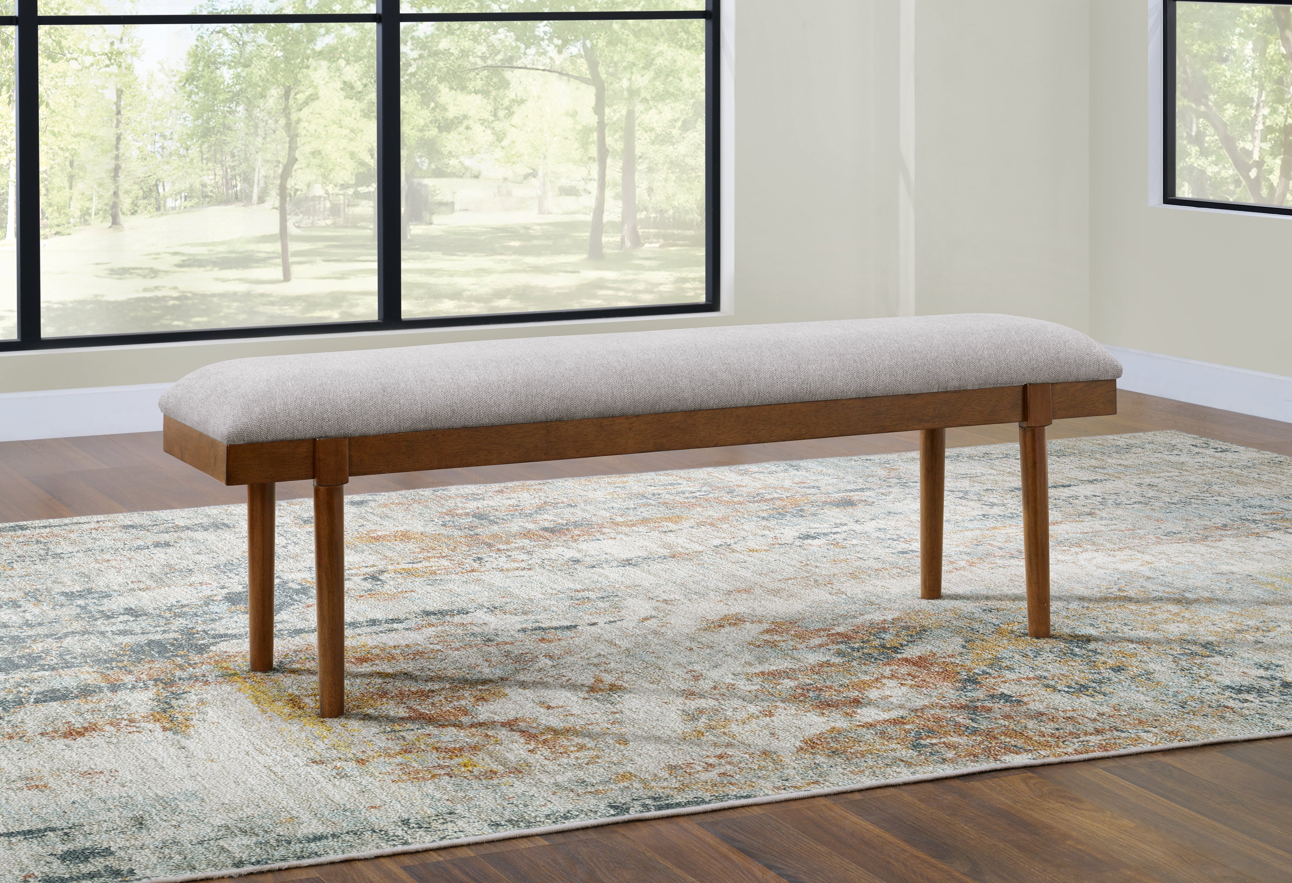 Tampa Furniture Outlet Lutz - Ashley Furniture - Lyncott Dining Room - Large UPH Dining Room Bench / Gray/Brown - D615-00