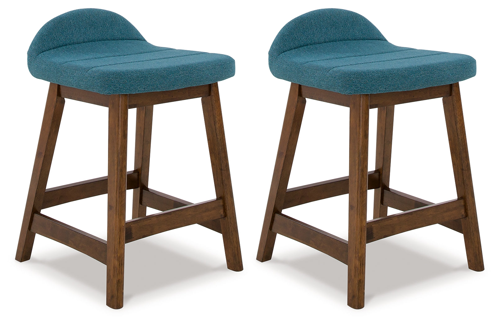 Tampa Furniture Outlet Lutz - Ashley Furniture - Lyncott Dining Room - Counter Height Bar Stool (Set of 2) / Blue/Brown - D615-324X2