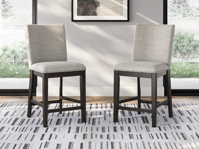 Tampa Furniture Outlet Lutz - Ashley Furniture - Neymorton Dining Room - Counter Height Barstool (Set of 2) / Dark Grayish Brown - D618-124X2