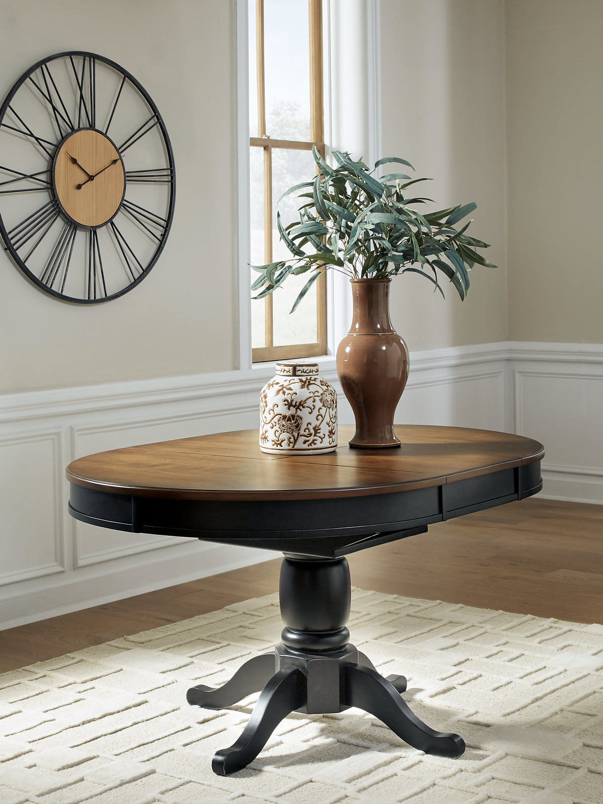 Tampa Furniture Outlet Lutz - Ashley Furniture - Clorazi Dining Room - Oval DRM Butterfly EXT Table - PCD619-48