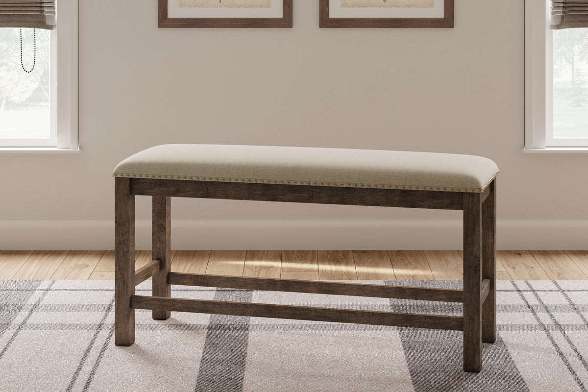 Tampa Furniture Outlet Lutz - Ashley Furniture - Moriville Dining Room - Double UPH Bench (1/CN) / Beige / 49"W x 17"D x 25"H - D631-09