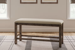 Tampa Furniture Outlet Lutz - Ashley Furniture - Moriville Dining Room - Double UPH Bench (1/CN) / Beige / 49"W x 17"D x 25"H - D631-09