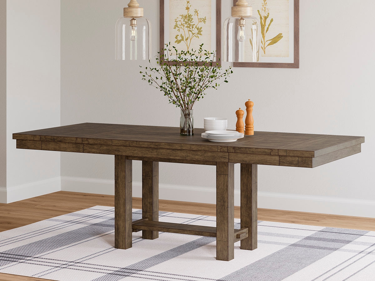 Tampa Furniture Outlet Lutz - Ashley Furniture - Moriville Dining Room - RECT Dining Room EXT Table / Grayish Brown / 36"W x 86"D x 30"H - D631-45