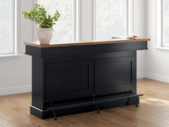 Tampa Furniture Outlet Lutz - Ashley Furniture - Wildenauer 78" Bar - Bar / Brown/Black - D634-65