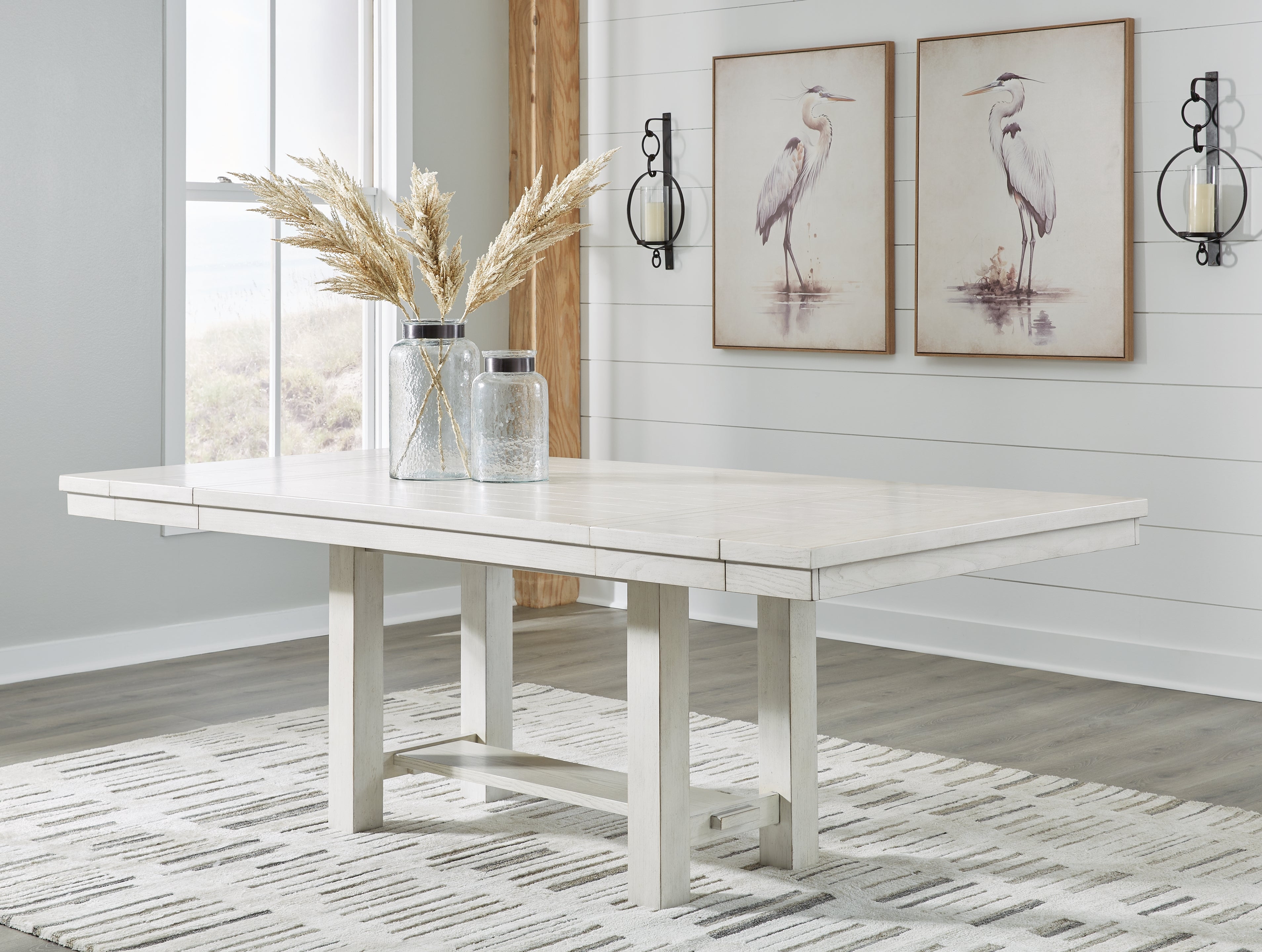 Tampa Furniture Outlet Lutz - Ashley Furniture - Robbinsdale Dining Room - RECT Dining Room EXT Table / Antique White - D642-45