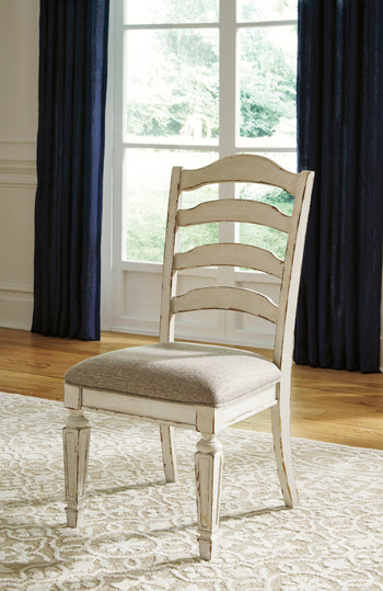 Tampa Furniture Outlet Lutz - Ashley Furniture - Realyn Dining Room - Dining Chair (Set of 2) / Chipped White - D743-01X2
