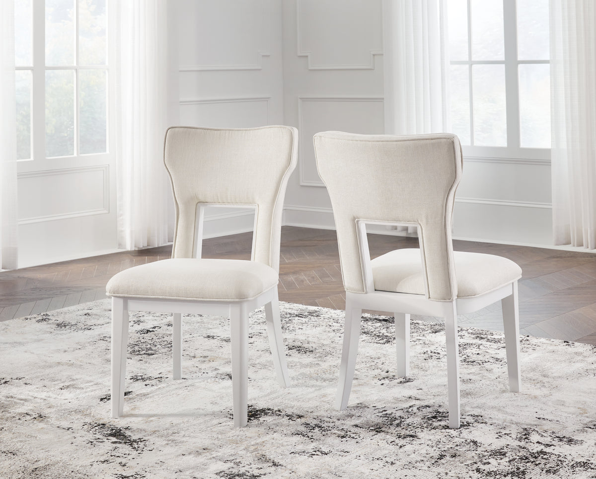Tampa Furniture Outlet Lutz - Ashley Furniture - Chalanna Dining Room - Dining Chair (Set of 2) / White - D822-01X2