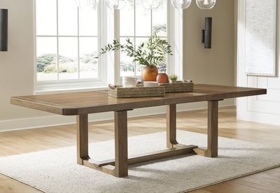 Tampa Furniture Outlet Lutz - Ashley Furniture - Cabalynn Dining Room - RECT Dining Room EXT Table / Light Brown - D974-35