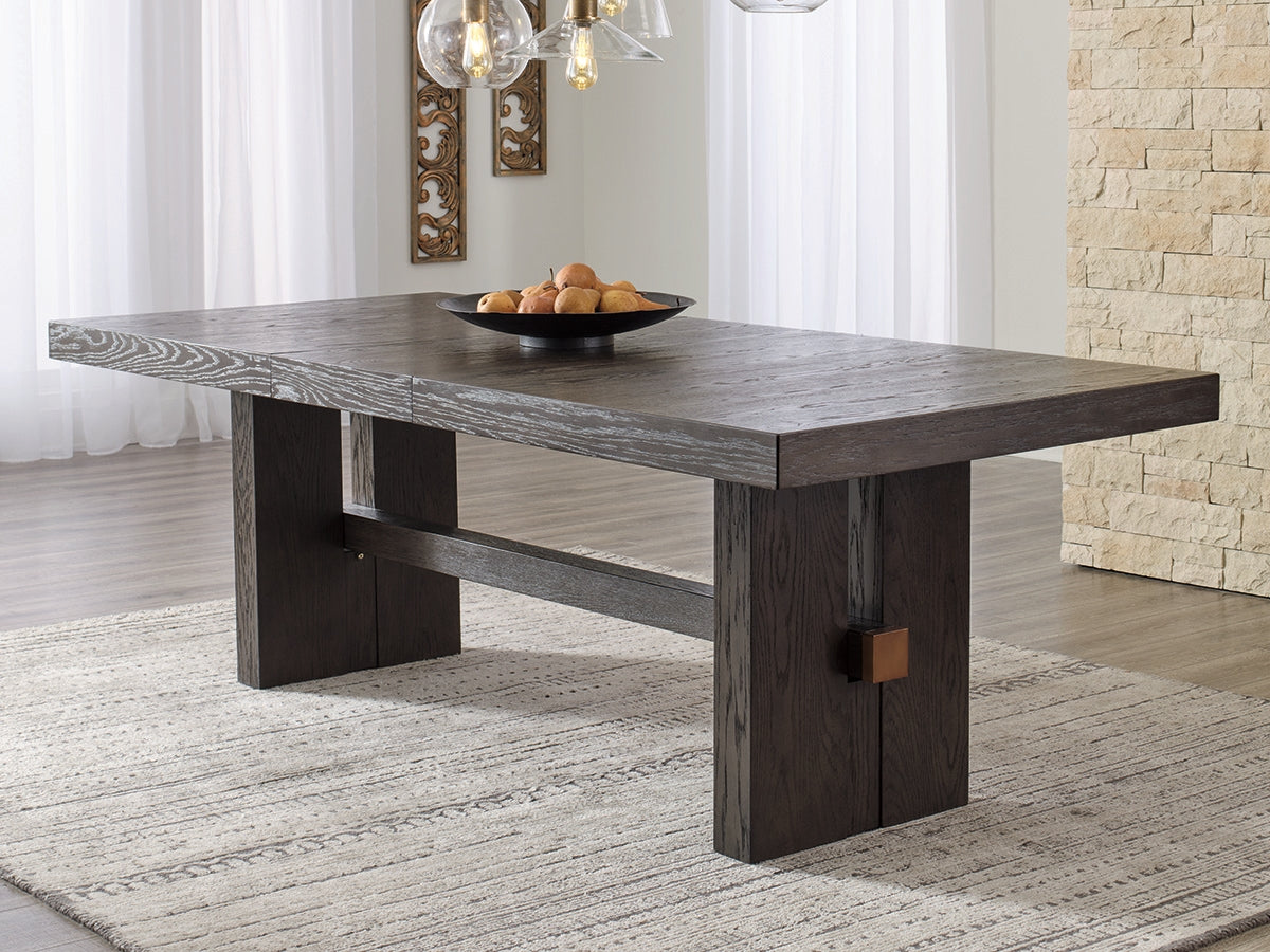 Tampa Furniture Outlet Lutz - Ashley Furniture - Burkhaus Dining Room - RECT Dining Room EXT Table / Dark Brown - D984-45