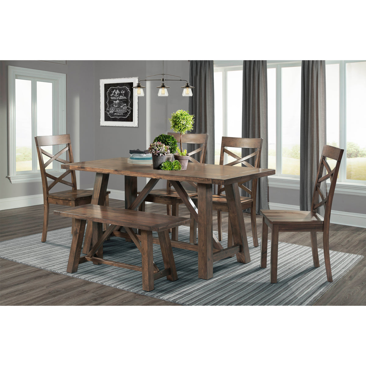 Renegade 64" 6pc Dining Set(Kd) – SKU DRN1006DS | Elements