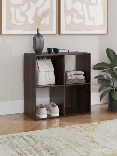 Tampa Furniture Outlet Lutz - Ashley Furniture - Glosmount Four Cube Organizer - Four Cube Organizer / Cherry/Light Brown - EA1055-2X2