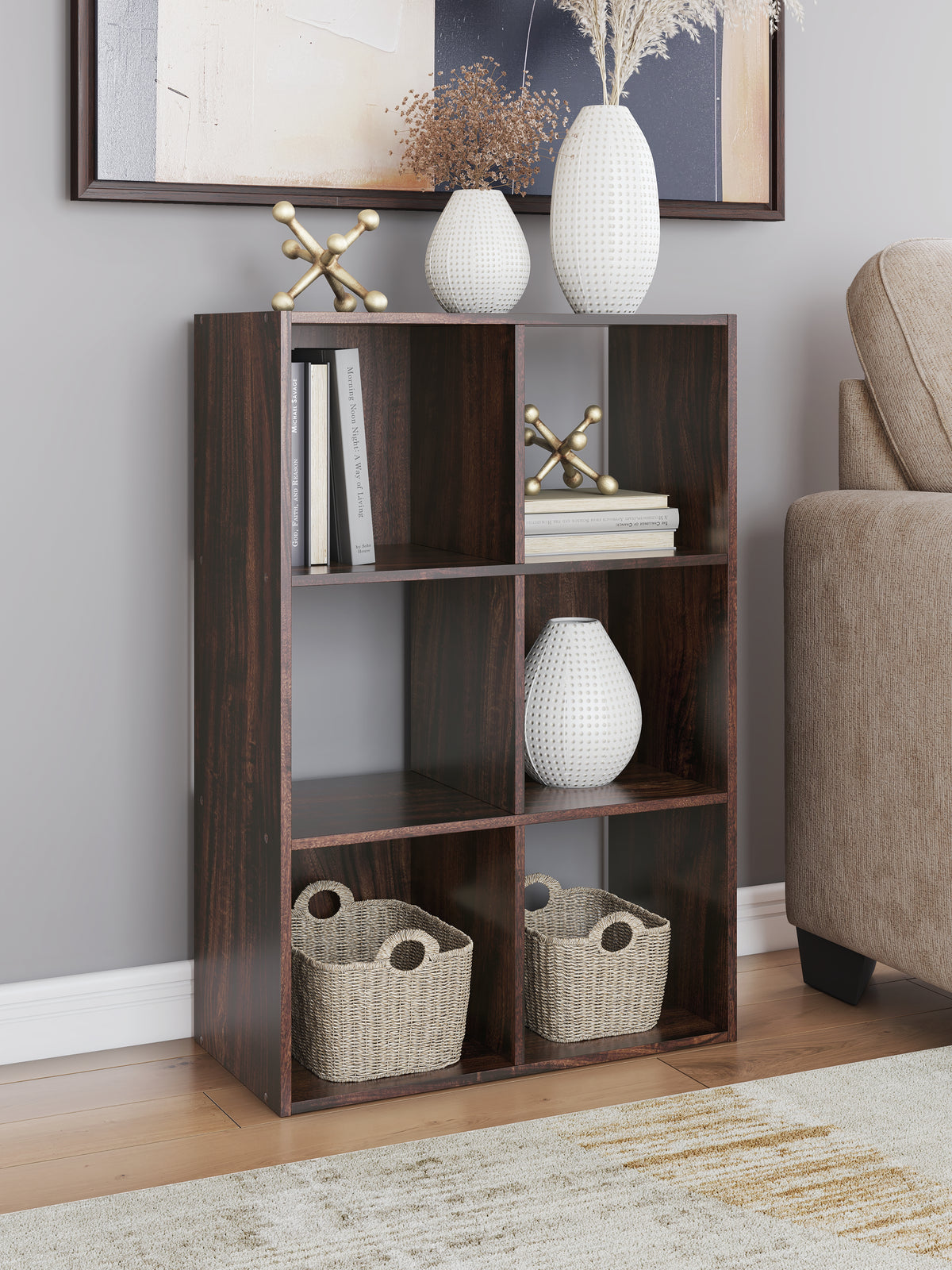 Tampa Furniture Outlet Lutz - Ashley Furniture - Glosmount Six Cube Organizer - Six Cube Organizer - EA1055-3X2