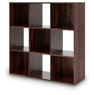 Tampa Furniture Outlet Lutz - Ashley Furniture - Glosmount Four Cube Organizer - Nine Cube Organizer / Cherry/Light Brown - EA1055-3X3