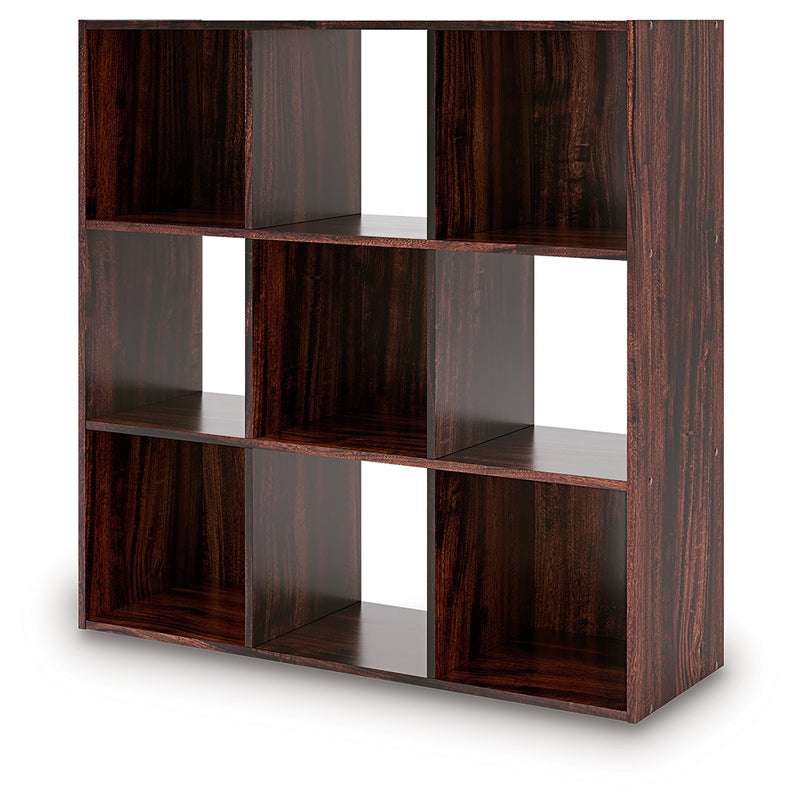 Tampa Furniture Outlet Lutz - Ashley Furniture - Glosmount Four Cube Organizer - Nine Cube Organizer / Cherry/Light Brown - EA1055-3X3