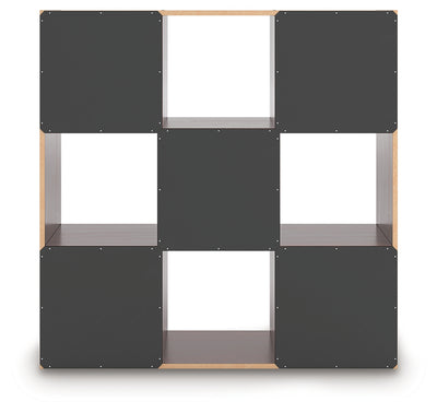 Tampa Furniture Outlet Lutz - Ashley Furniture - Glosmount Four Cube Organizer - Nine Cube Organizer / Cherry/Light Brown - EA1055-3X3